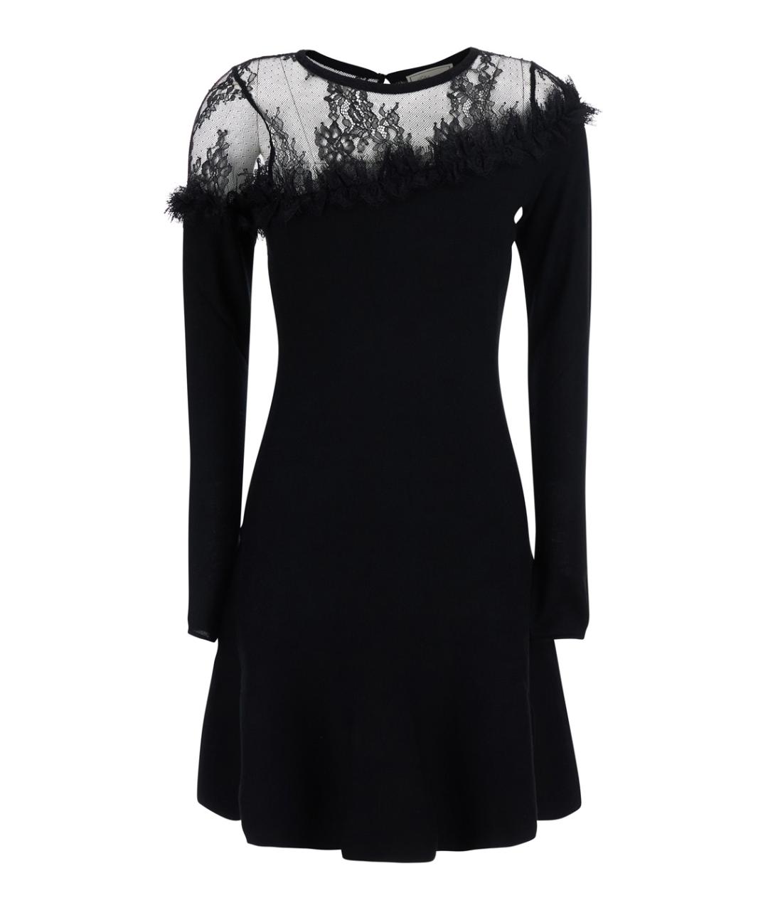 BLUMARINE Черное шерстяное повседневное платье, фото 1