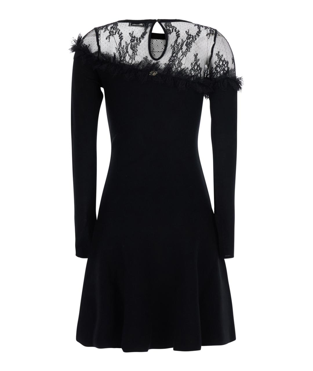 BLUMARINE Черное шерстяное повседневное платье, фото 2