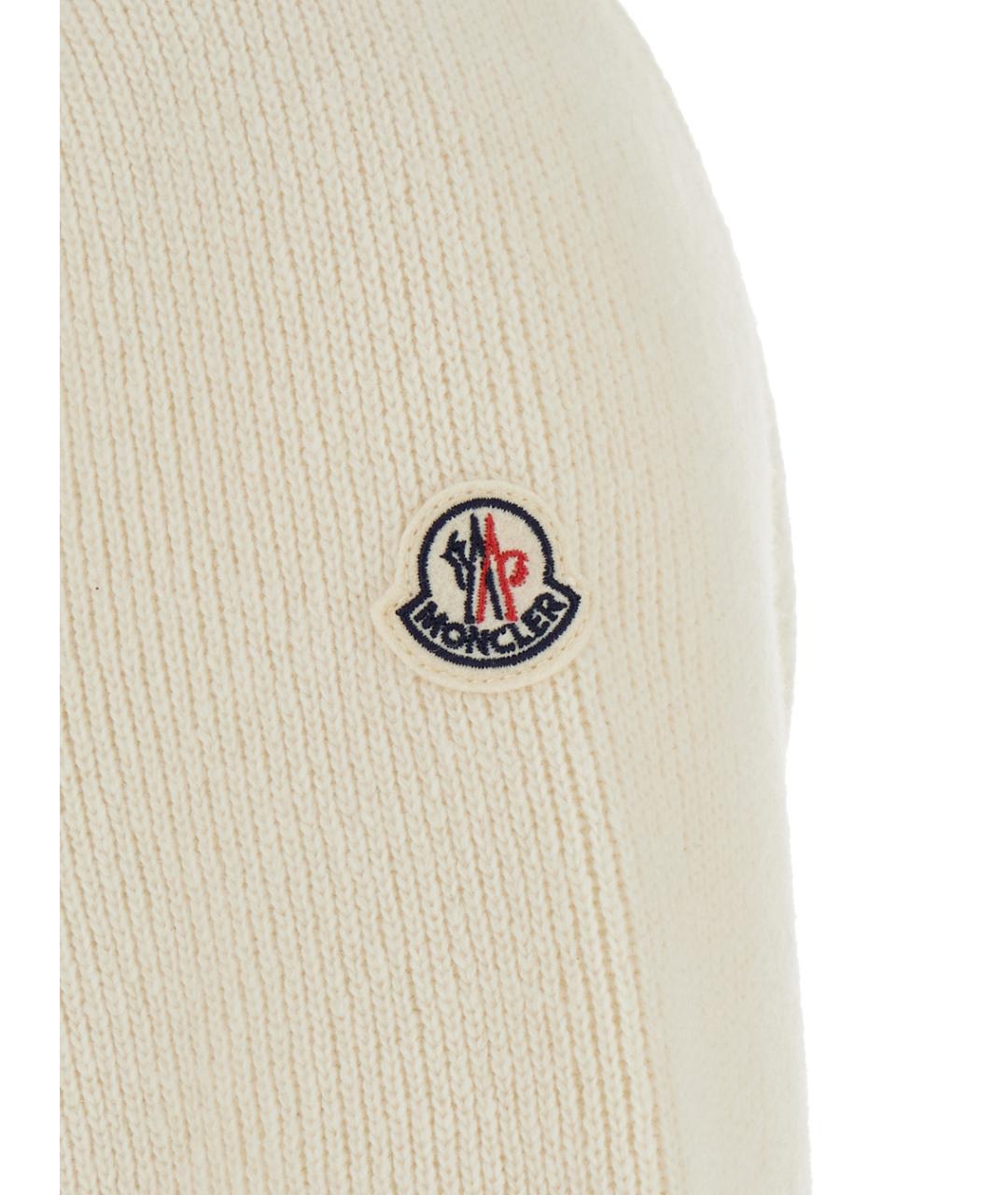 MONCLER Белая полиэстеровая куртка, фото 3