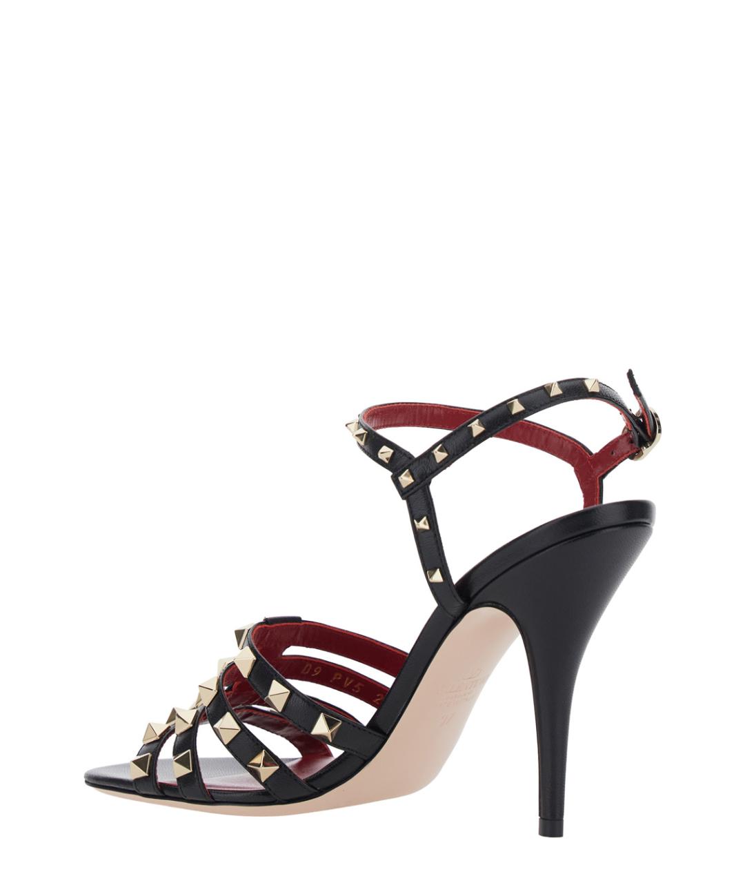 VALENTINO Черные кожаные босоножки, фото 3