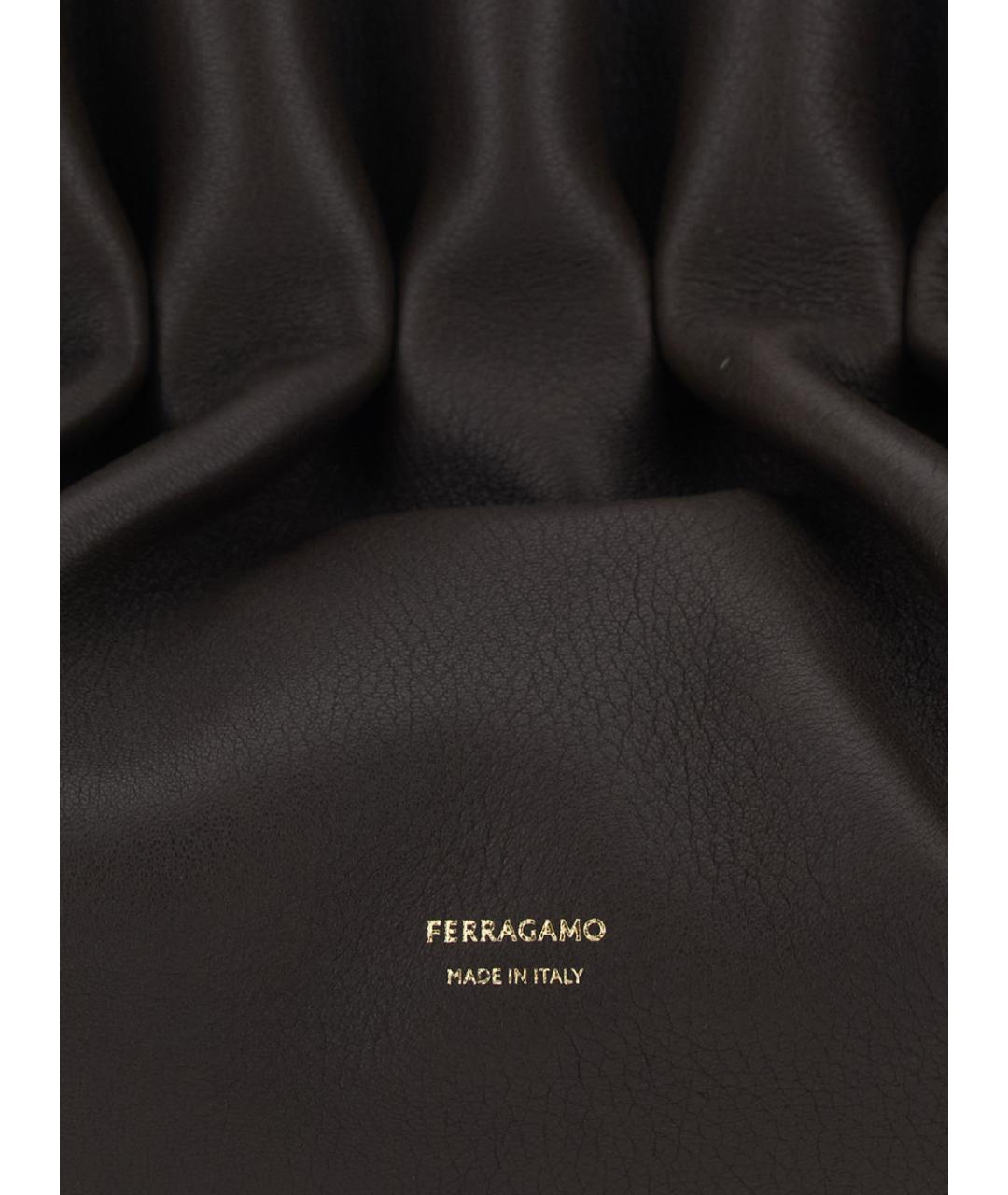FERRAGAMO Коричневая кожаная сумка через плечо, фото 3
