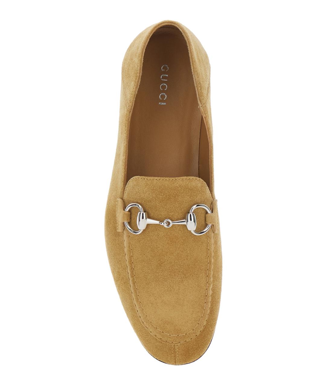 GUCCI Бежевые замшевые лоферы, фото 4