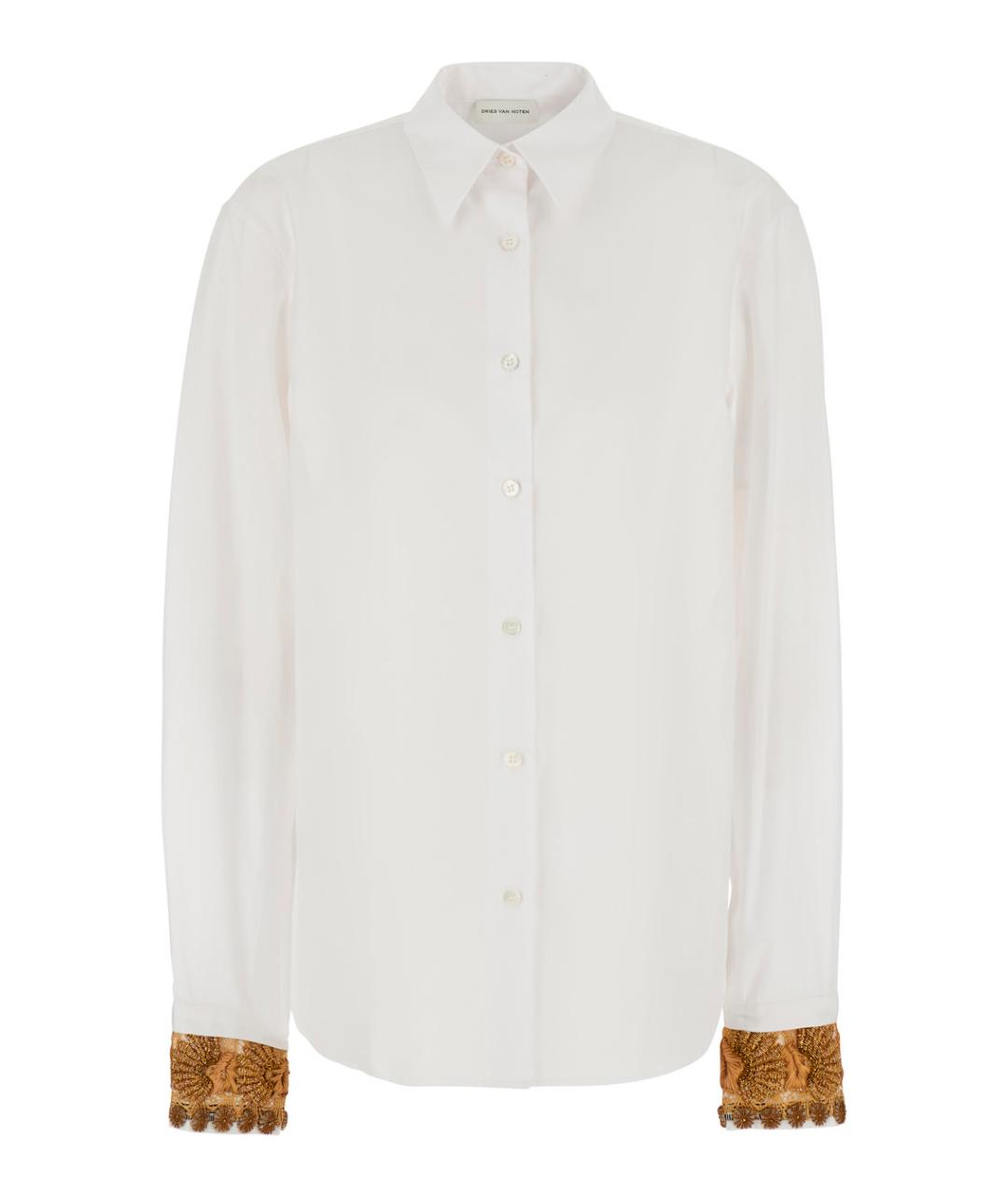 DRIES VAN NOTEN Белая хлопковая рубашка, фото 1