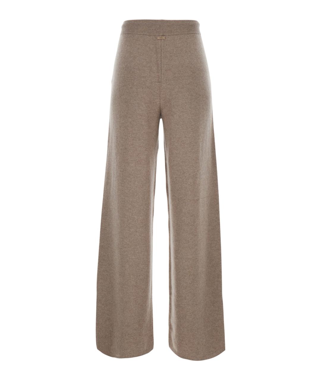 MAX MARA Бежевые кашемировые прямые брюки, фото 2