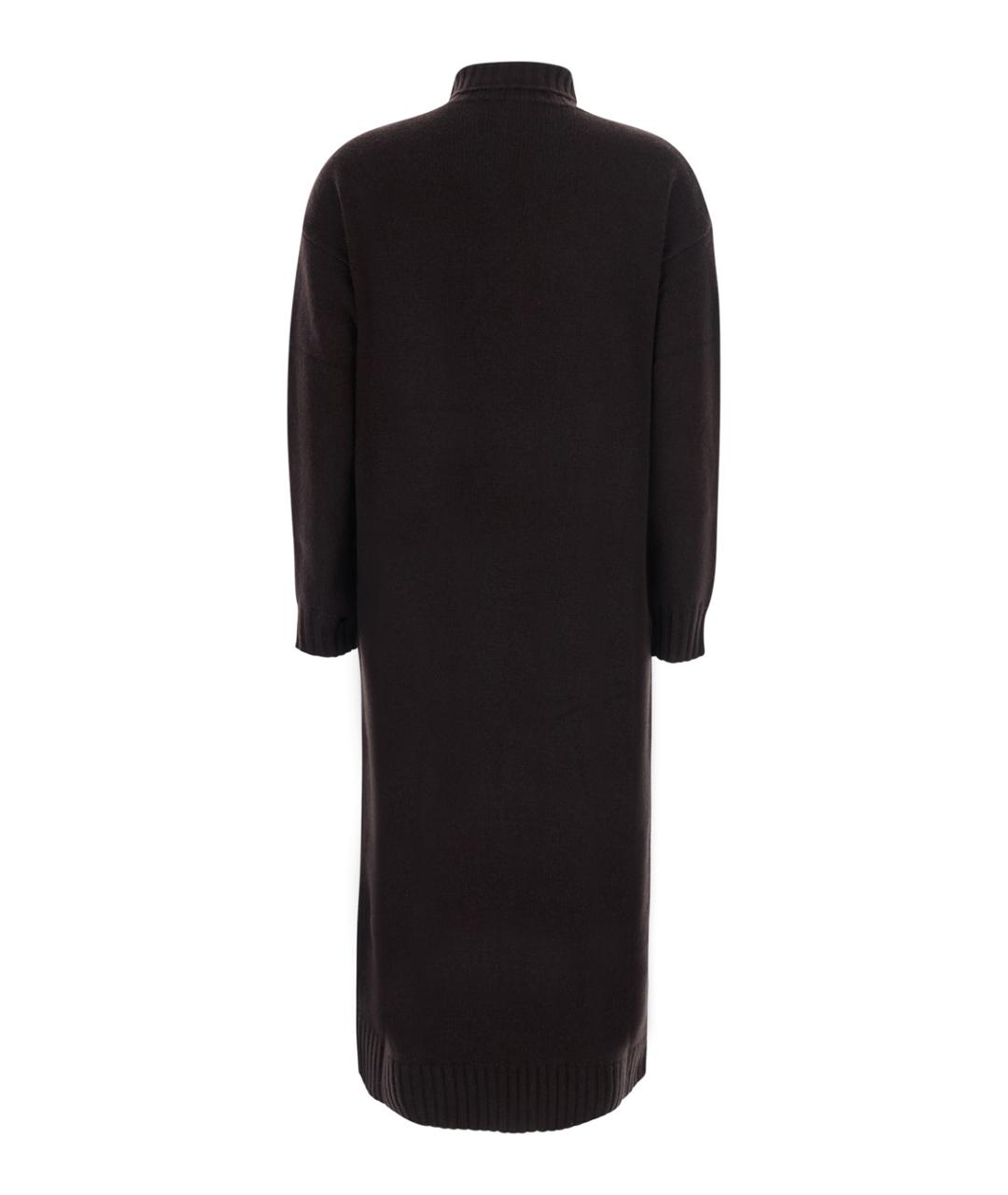 MAX MARA Коричневое шерстяное повседневное платье, фото 2