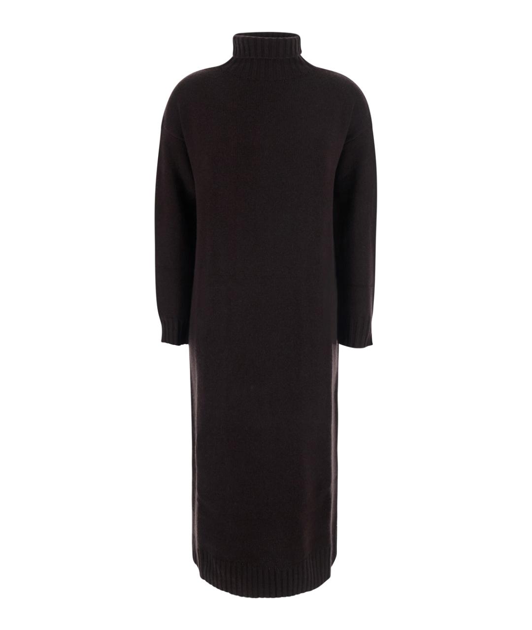 MAX MARA Коричневое шерстяное повседневное платье, фото 1