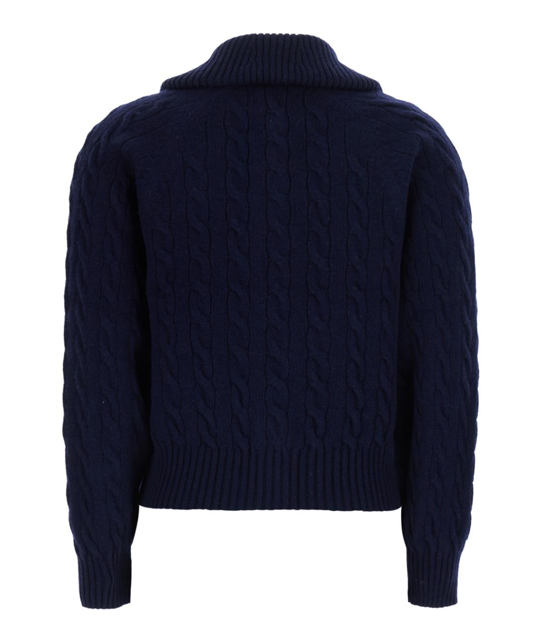 POLO RALPH LAUREN Синий шерстяной кардиган, фото 2