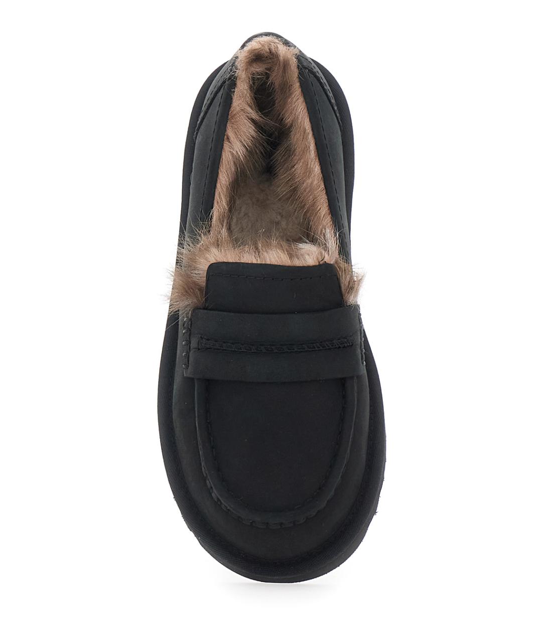 UGG Черные нубуковые лоферы, фото 4
