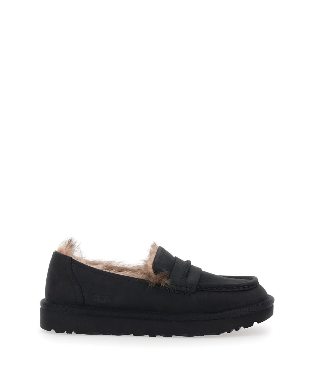 UGG Черные нубуковые лоферы, фото 1
