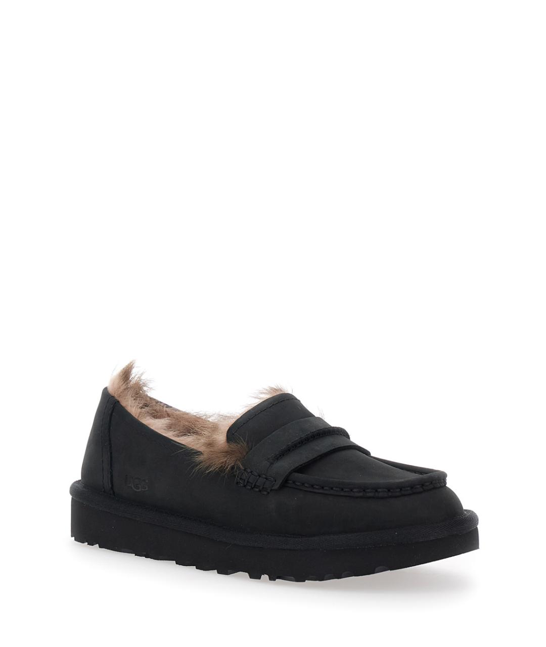 UGG Черные нубуковые лоферы, фото 2
