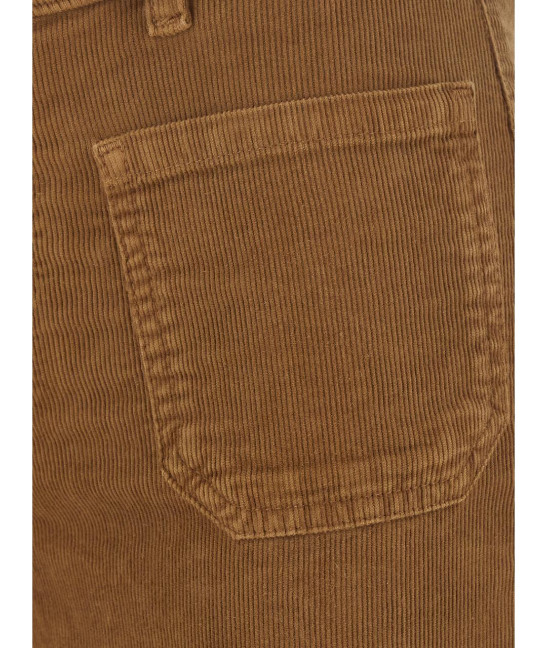 AG JEANS Бежевые хлопковые прямые брюки, фото 3