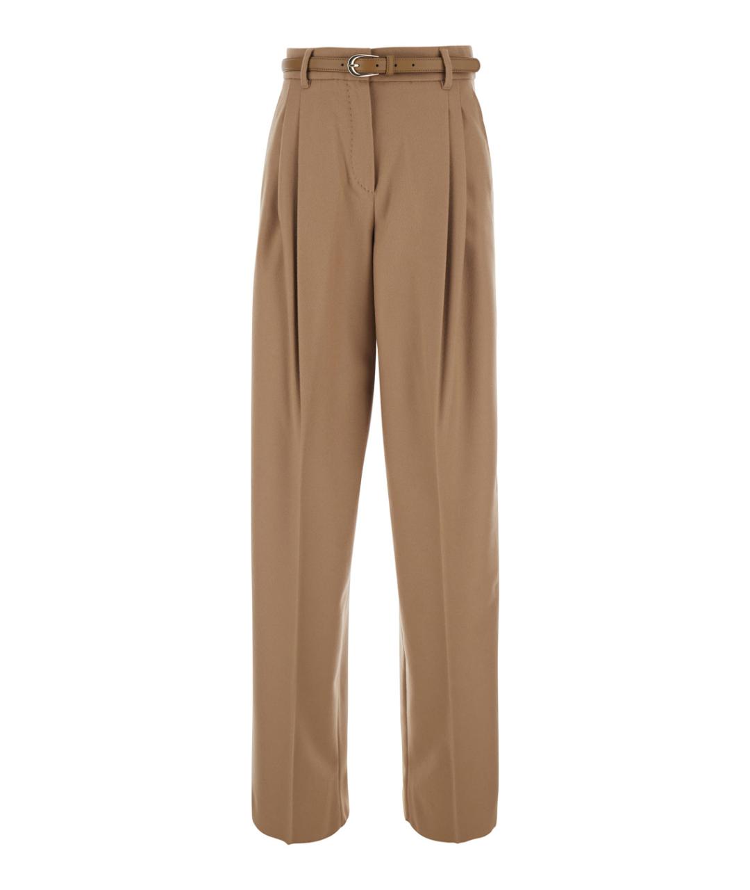 MAX MARA STUDIO Бежевые прямые брюки, фото 1