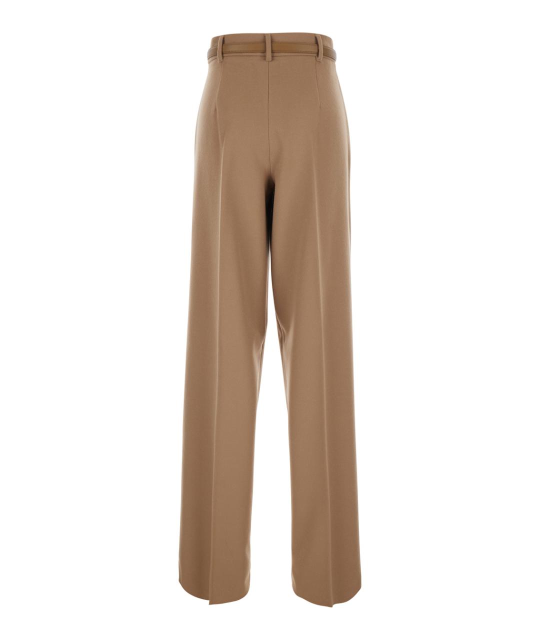 MAX MARA STUDIO Бежевые прямые брюки, фото 2
