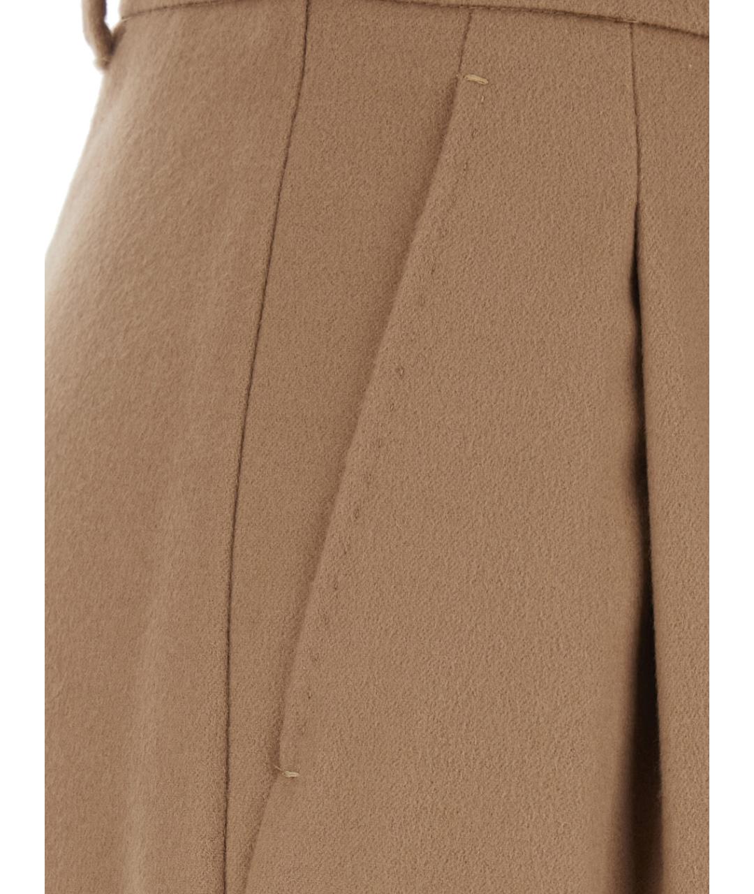 MAX MARA STUDIO Бежевые прямые брюки, фото 3