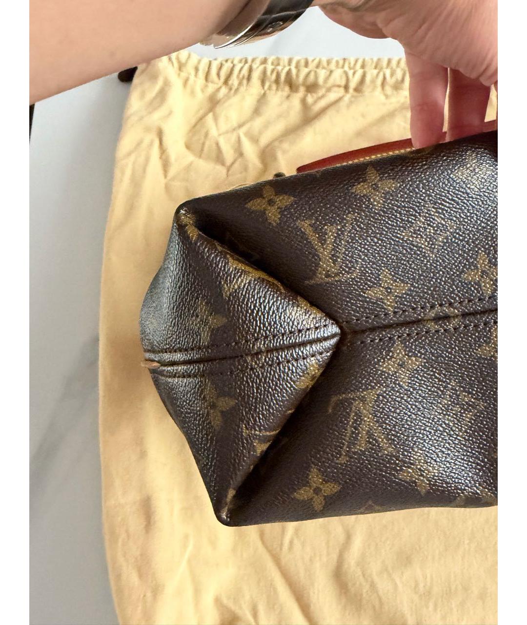 LOUIS VUITTON Коричневая сумка тоут из канвы, фото 7