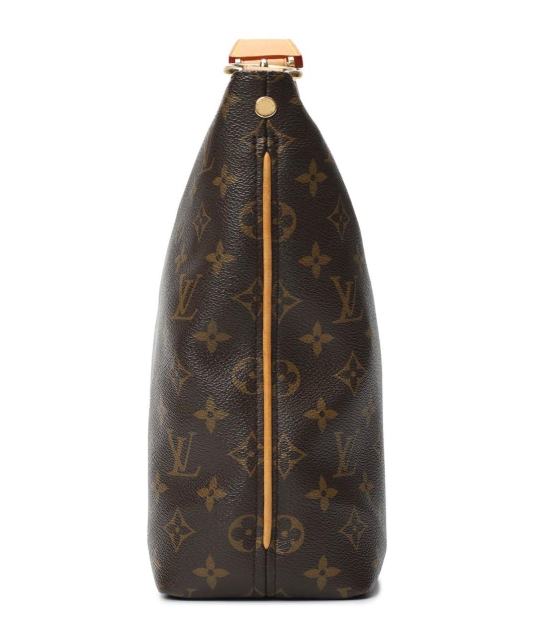 LOUIS VUITTON Коричневая сумка тоут из канвы, фото 2