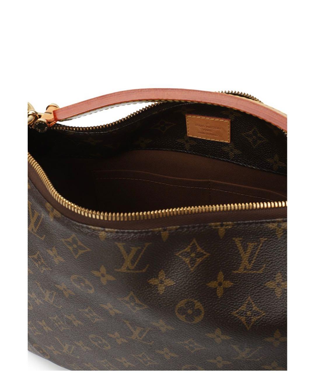 LOUIS VUITTON Коричневая сумка тоут из канвы, фото 4