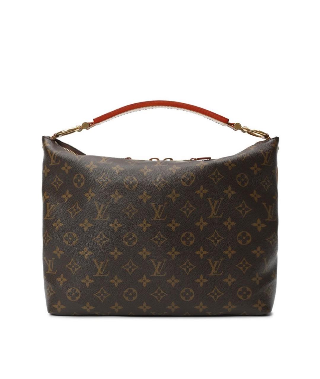 LOUIS VUITTON Коричневая сумка тоут из канвы, фото 3