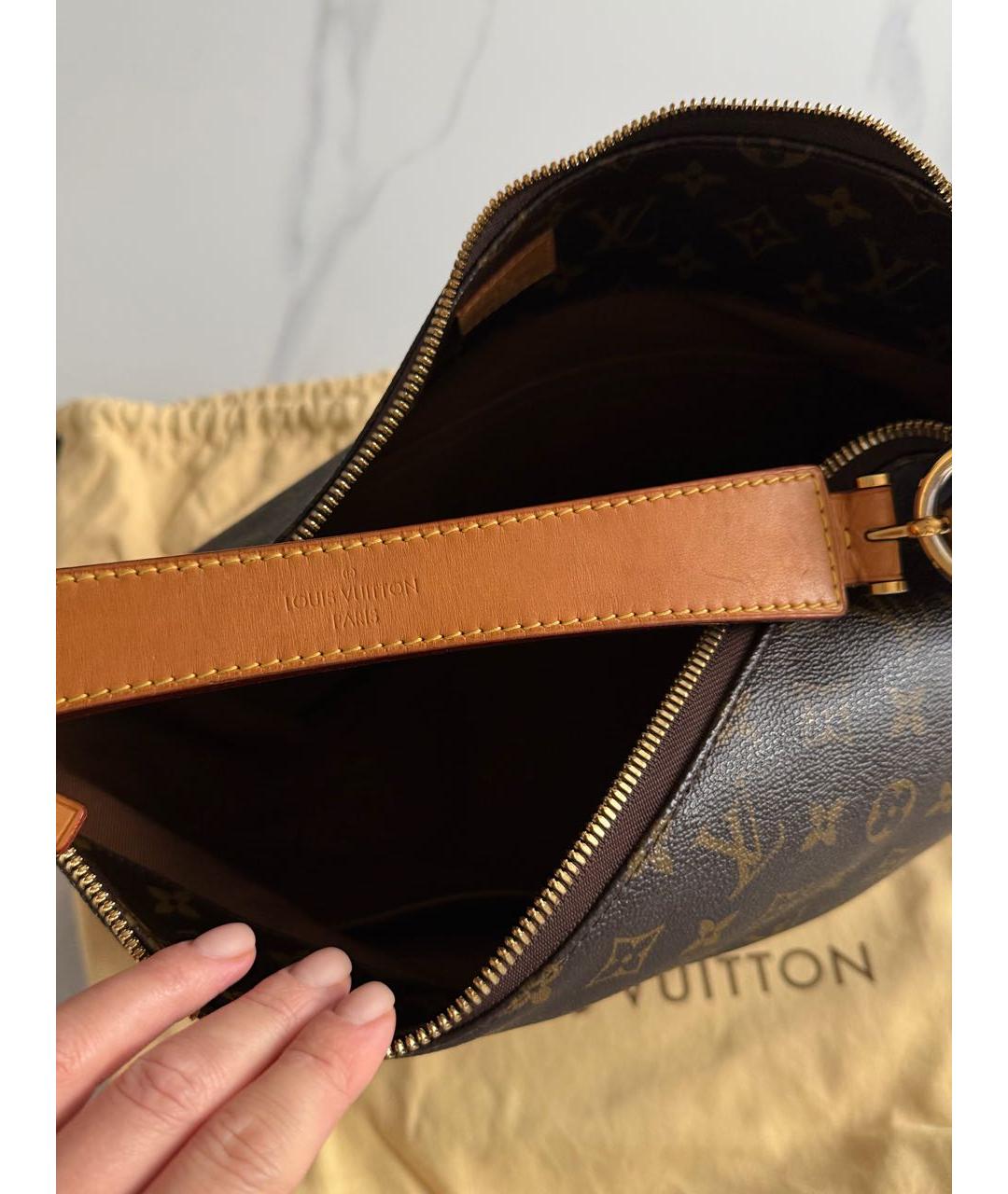 LOUIS VUITTON Коричневая сумка тоут из канвы, фото 6