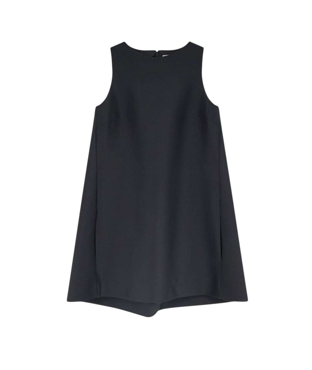 BALENCIAGA Черное шерстяное коктейльное платье, фото 1
