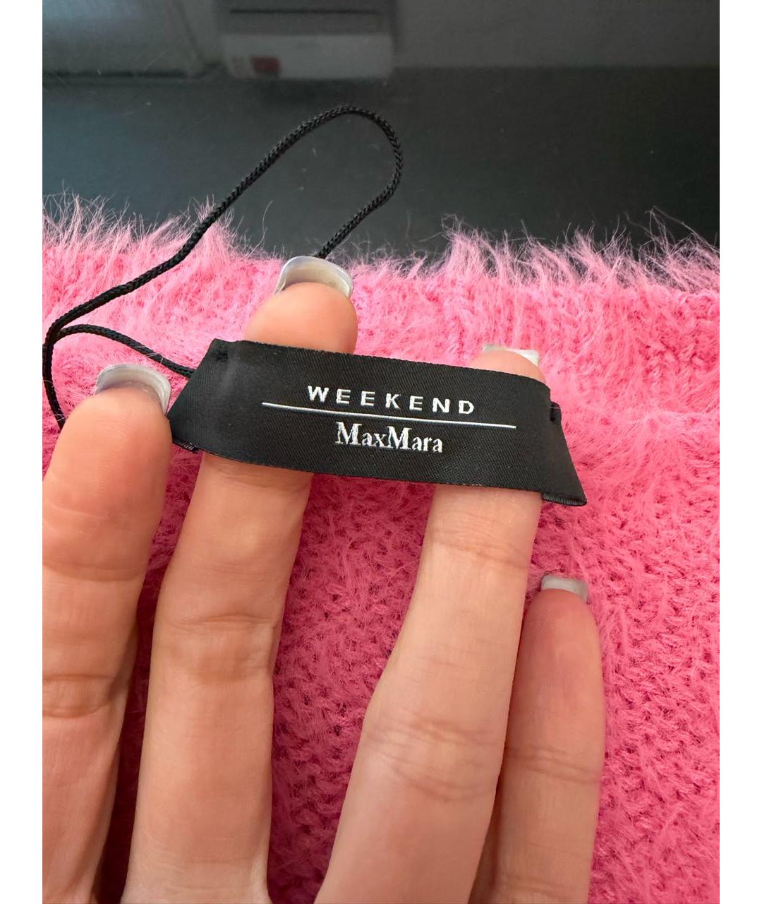 WEEKEND MAX MARA Розовый хлопковый джемпер / свитер, фото 3