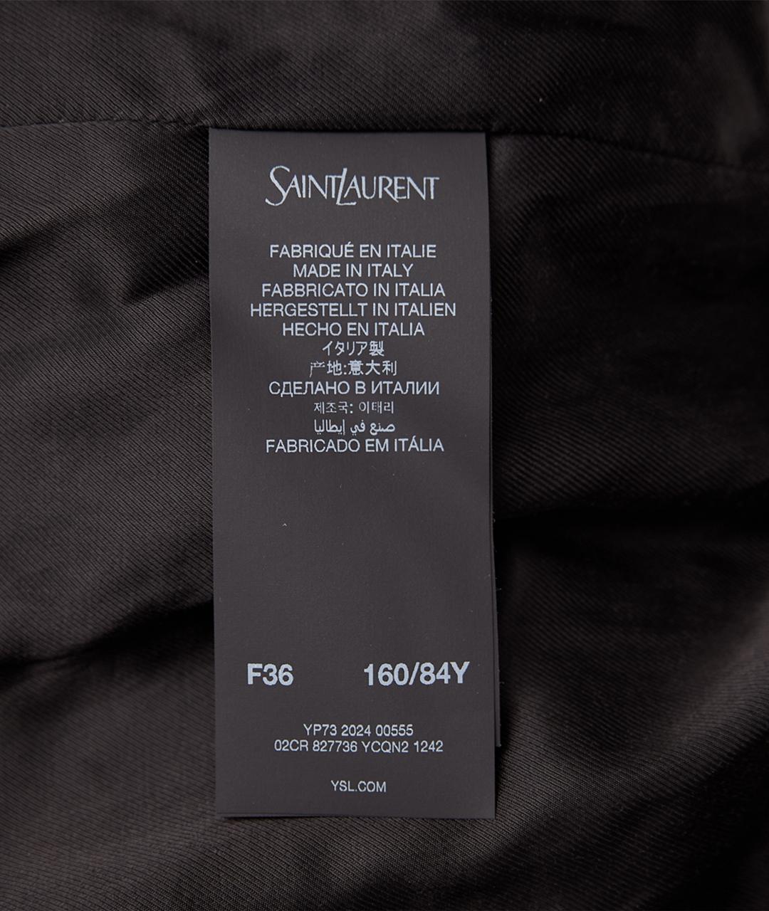 SAINT LAURENT Бежевая кожаная куртка, фото 8