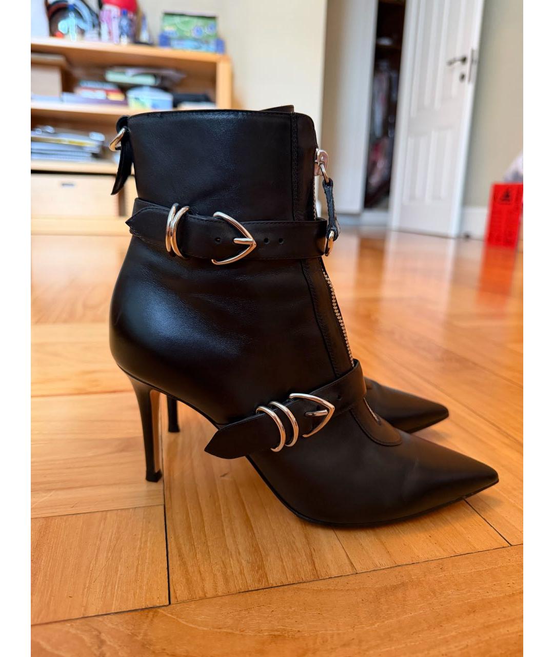 GIANVITO ROSSI Черные кожаные ботильоны, фото 8