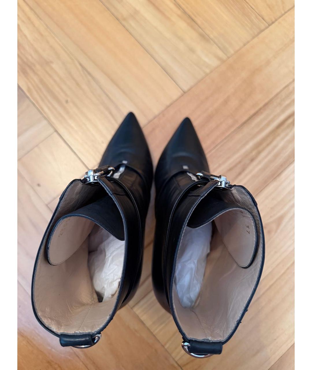GIANVITO ROSSI Черные кожаные ботильоны, фото 3