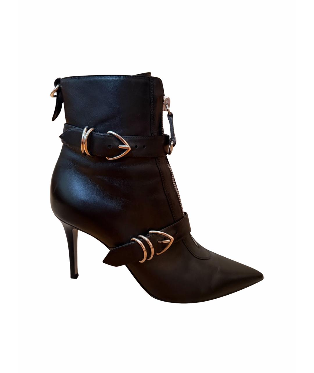 GIANVITO ROSSI Черные кожаные ботильоны, фото 1