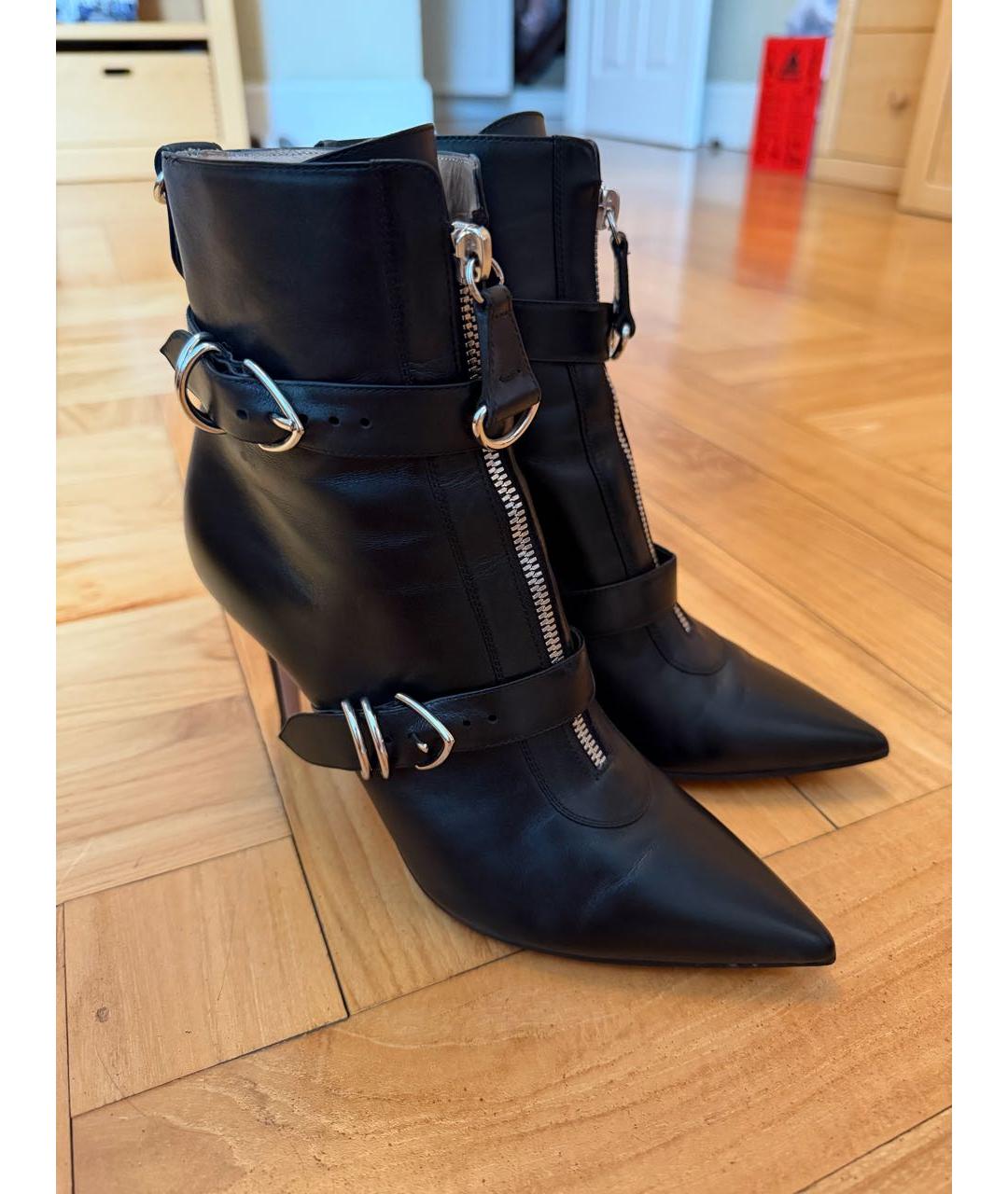 GIANVITO ROSSI Черные кожаные ботильоны, фото 5