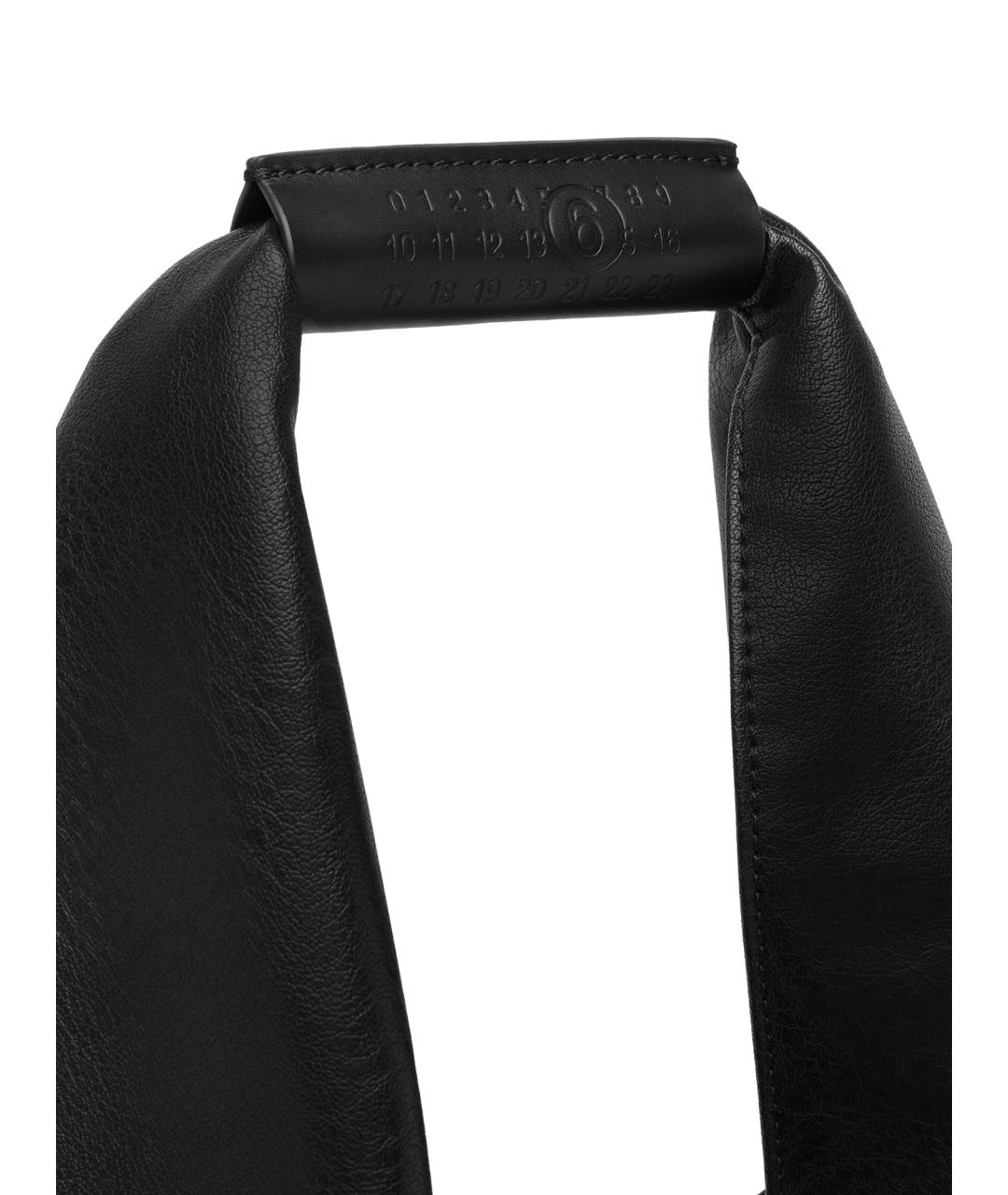 MM6 MAISON MARGIELA Черная сумка тоут из искусственной кожи, фото 4
