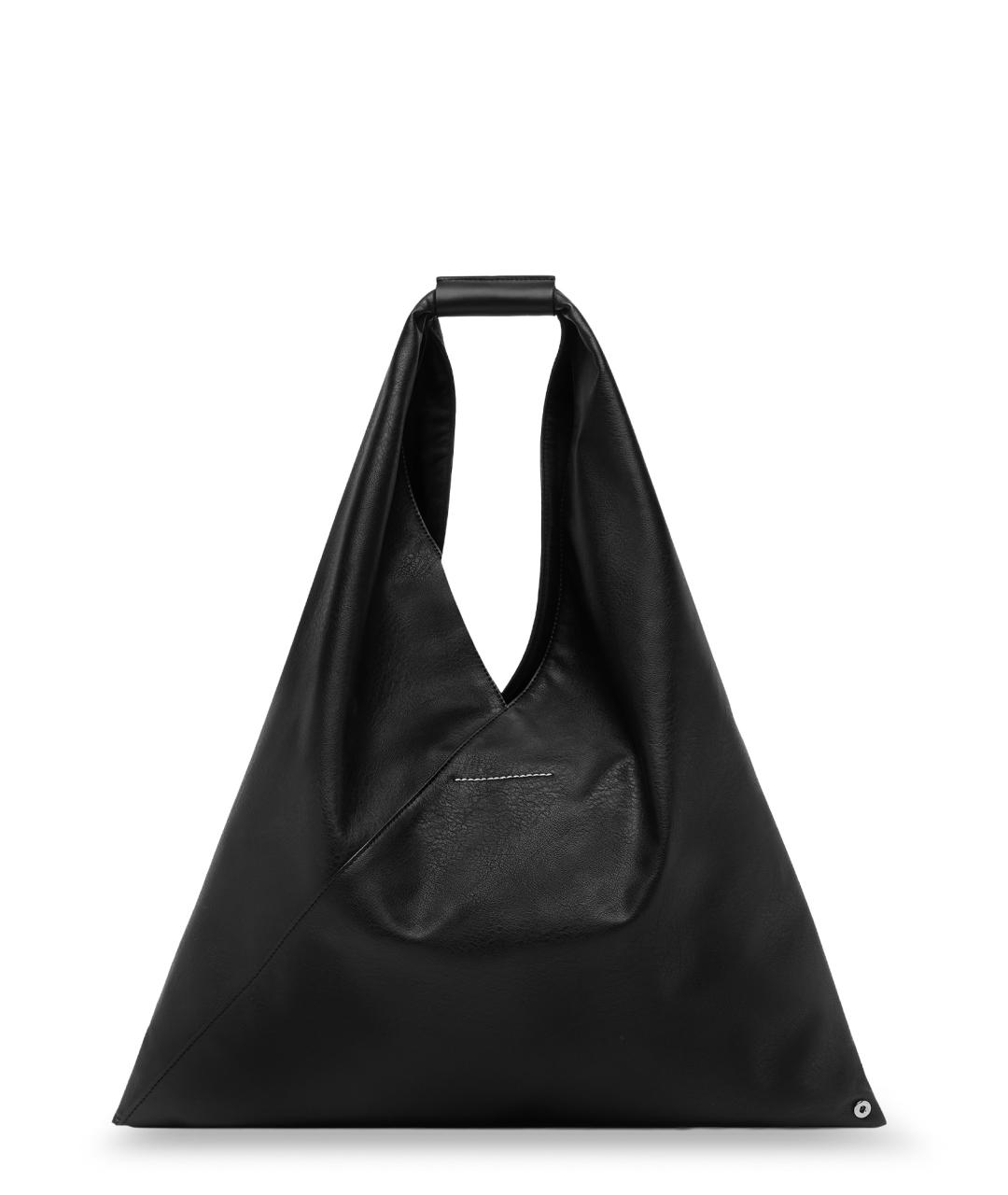 MM6 MAISON MARGIELA Черная сумка тоут из искусственной кожи, фото 2