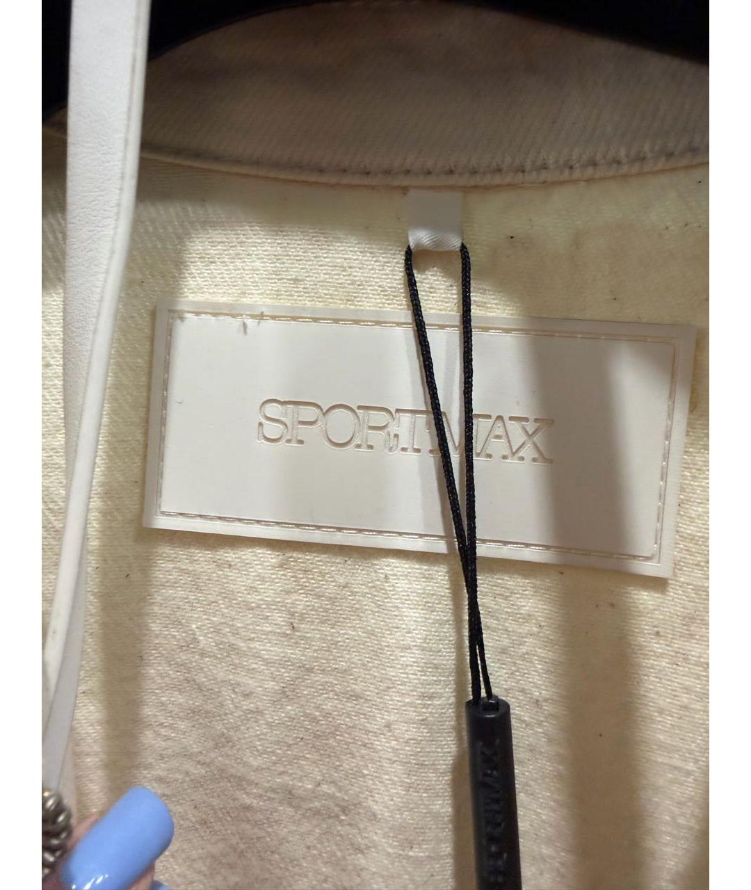 SPORTMAX Бежевая хлопковая куртка, фото 4