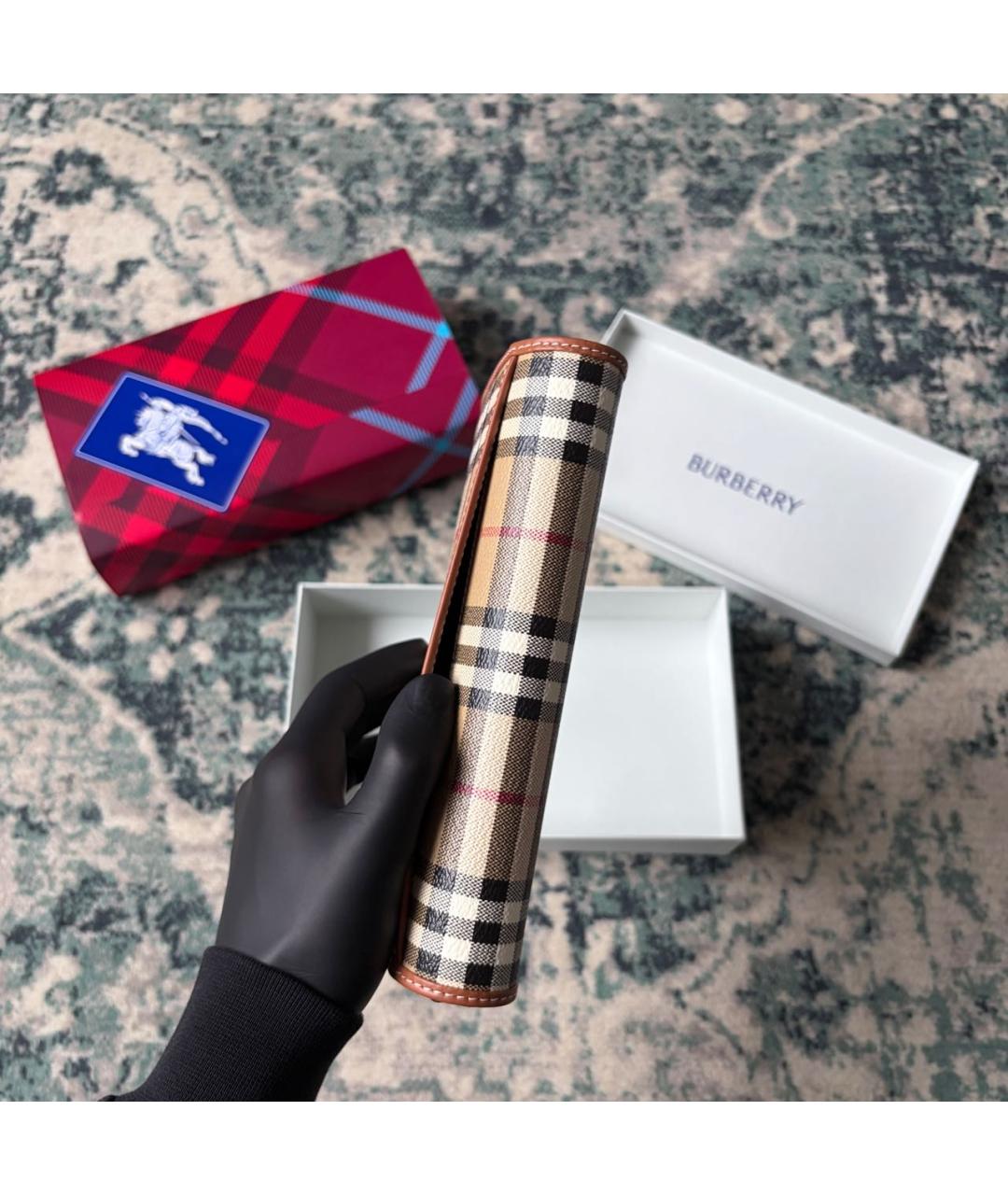 BURBERRY Бежевая кожаная сумка через плечо, фото 5