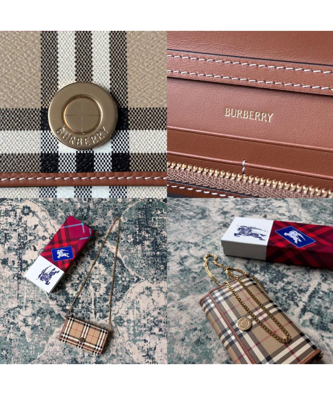 BURBERRY Бежевая кожаная сумка через плечо, фото 8