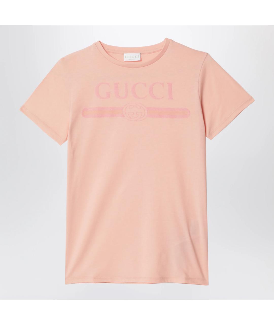 GUCCI Розовый хлопковый детская футболка / топ, фото 4