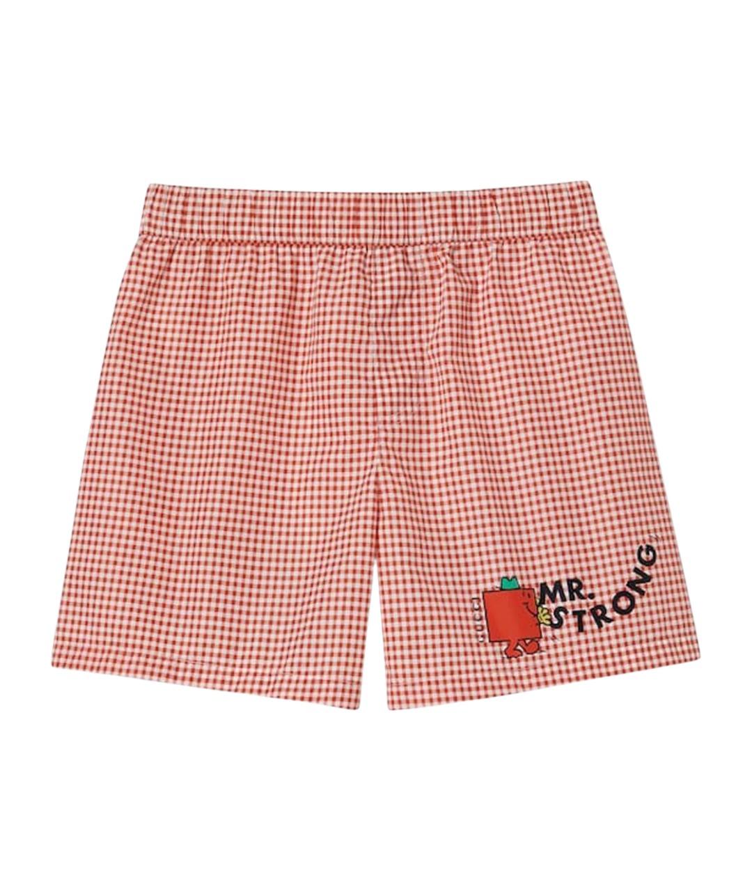 GUCCI Красные хлопковые брюки и шорты, фото 1