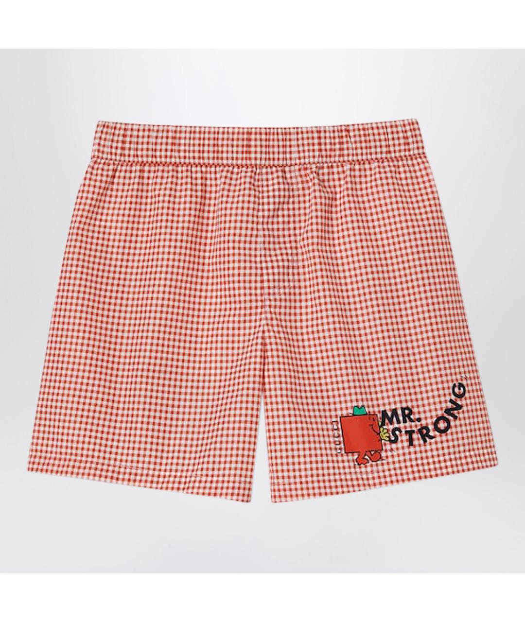 GUCCI Красные хлопковые брюки и шорты, фото 3