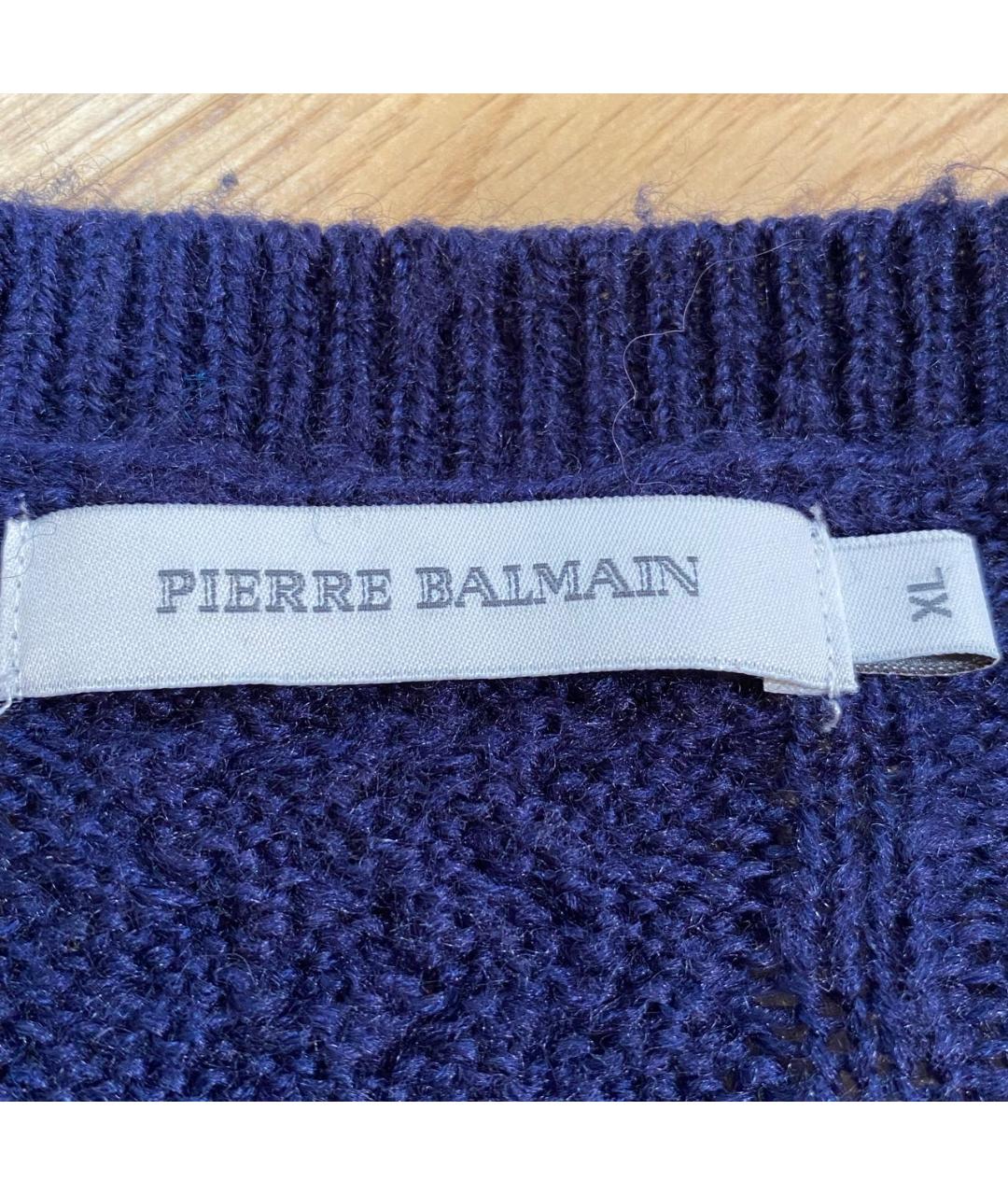 PIERRE BALMAIN Синий шерстяной джемпер / свитер, фото 3