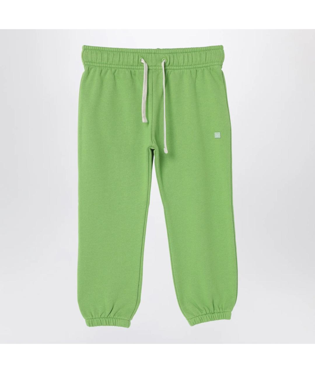 ACNE STUDIOS Зеленые хлопковые брюки и шорты, фото 3