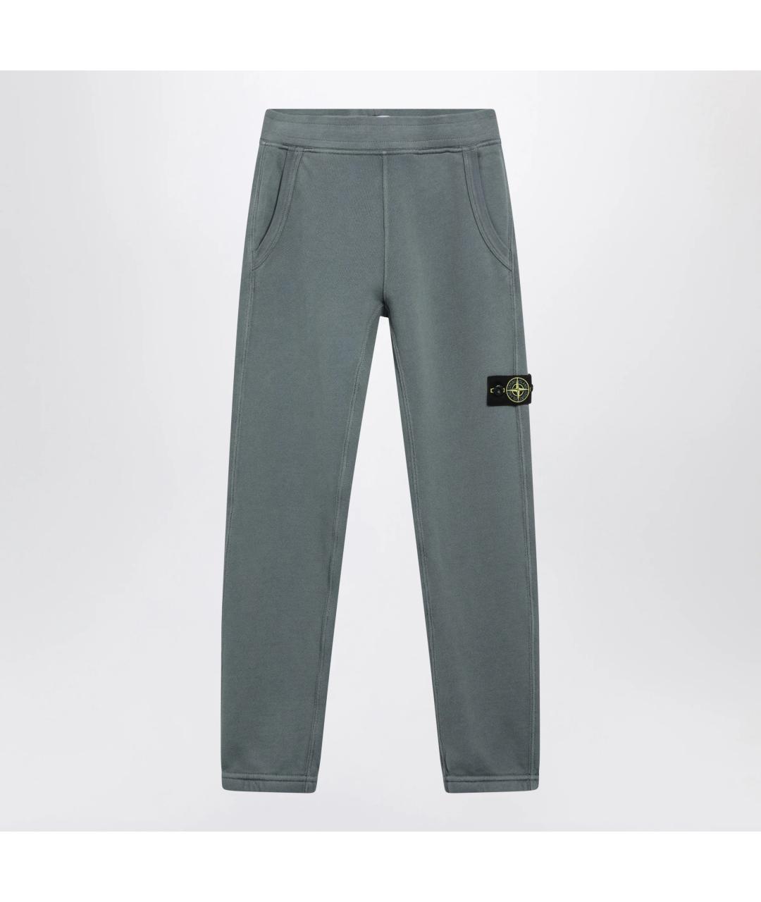 STONE ISLAND Голубые хлопковые брюки и шорты, фото 3
