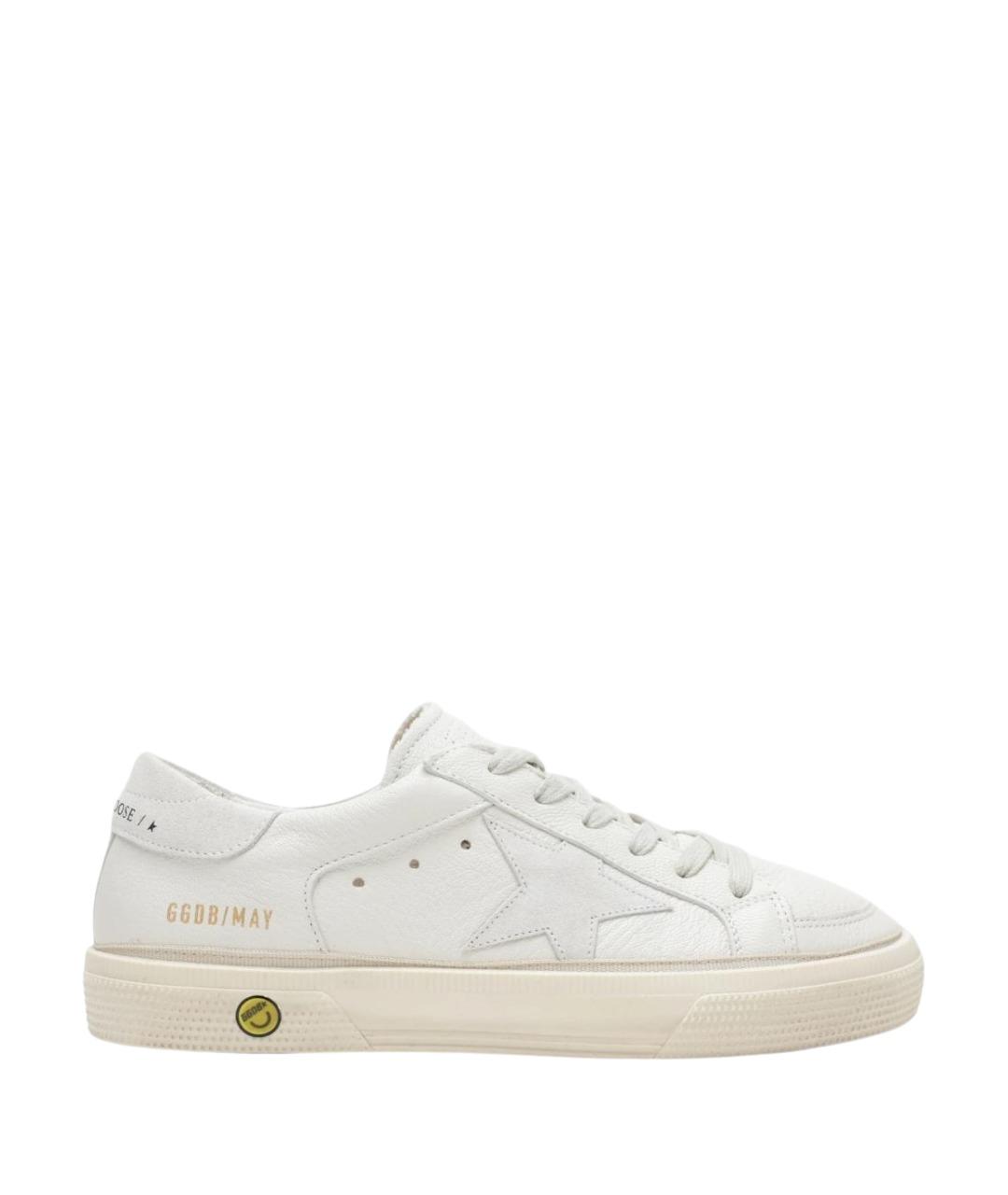 GOLDEN GOOSE Белые кожаные кеды, фото 1