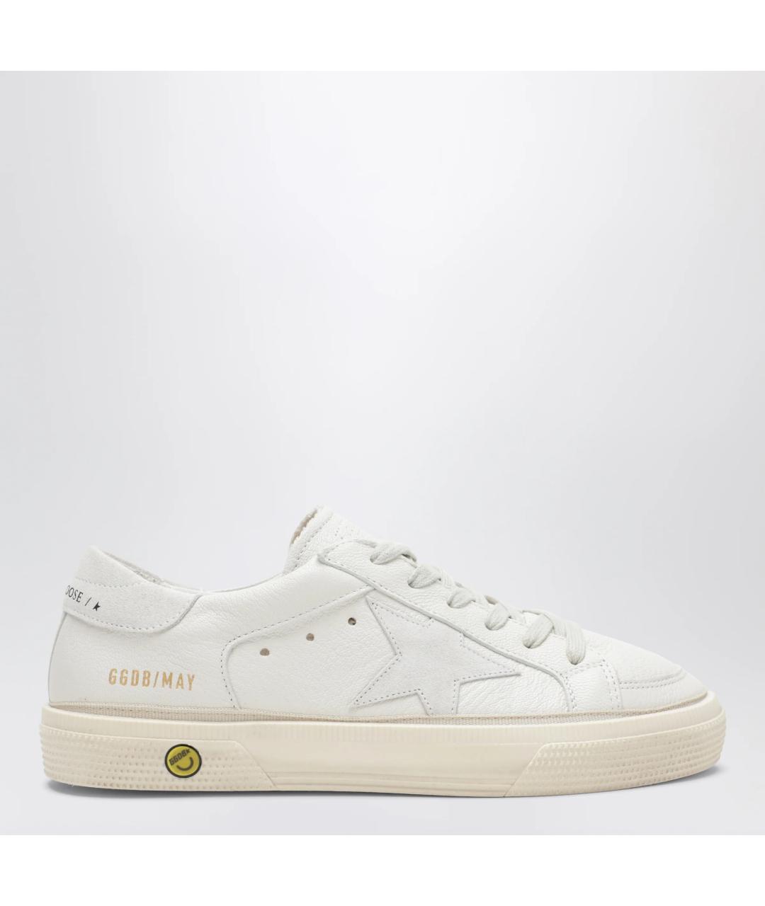 GOLDEN GOOSE Белые кожаные кеды, фото 3