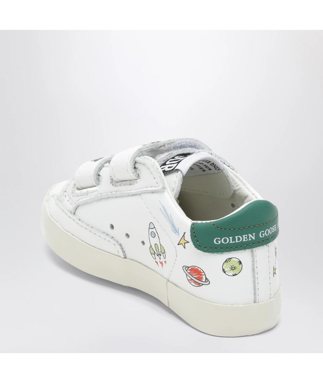 GOLDEN GOOSE Белые кожаные кеды, фото 2
