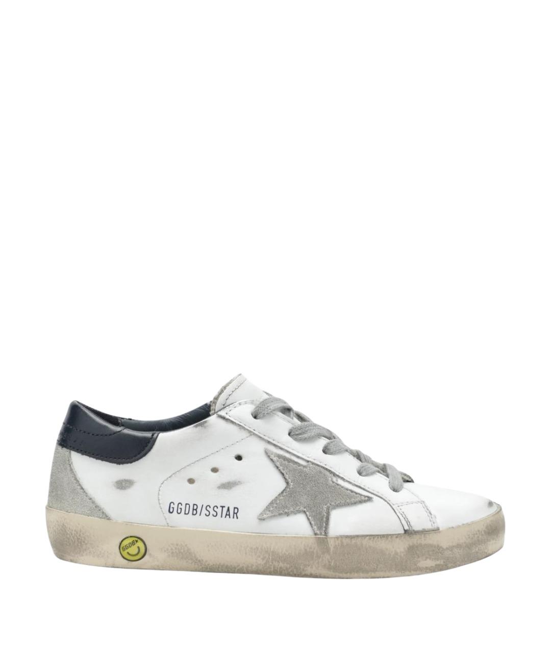 GOLDEN GOOSE Белые кожаные кеды, фото 1