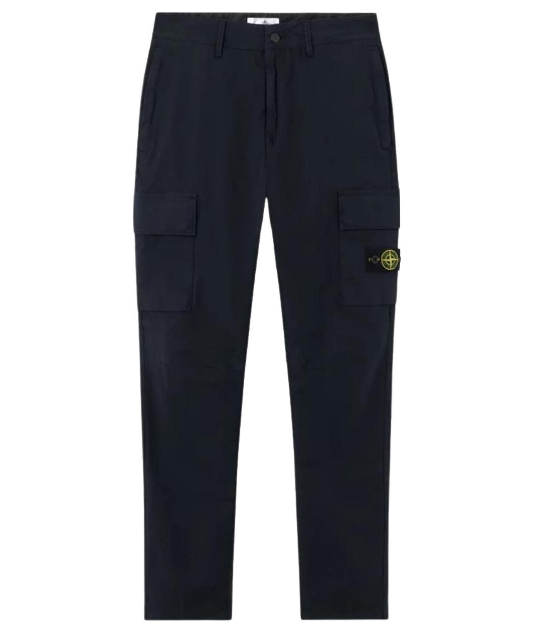 STONE ISLAND Темно-синие хлопковые брюки и шорты, фото 1
