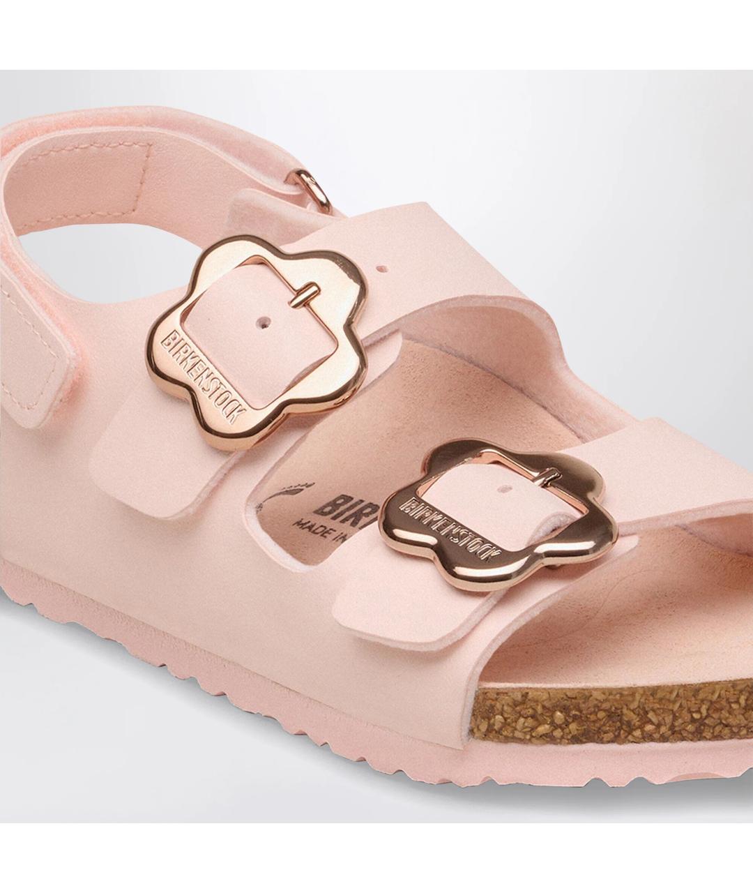 BIRKENSTOCK Розовые кожаные сандалии и шлепанцы, фото 2
