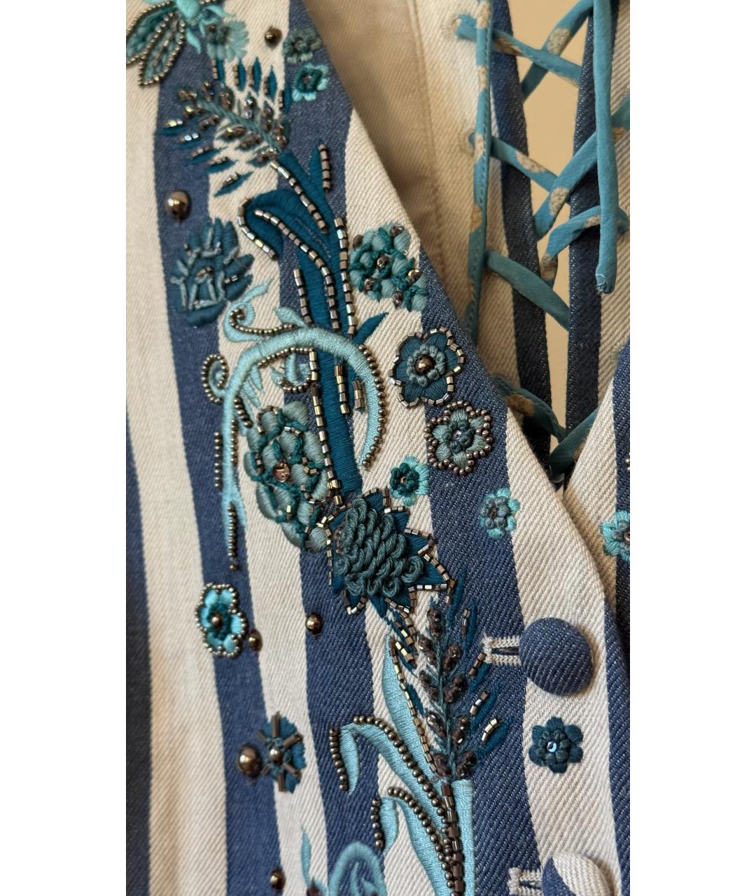 ROBERTO CAVALLI Голубой жилет, фото 6