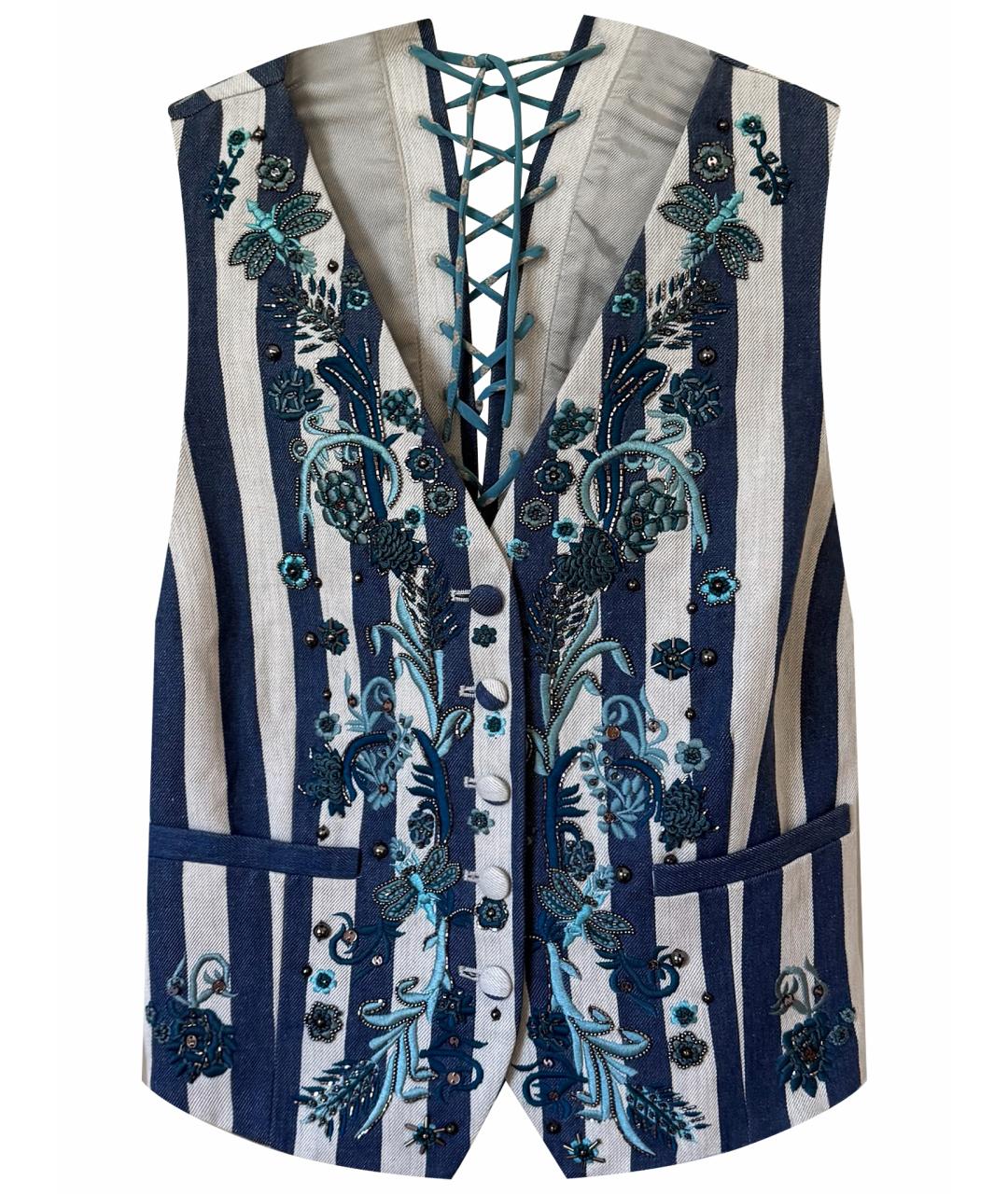 ROBERTO CAVALLI Голубой жилет, фото 1