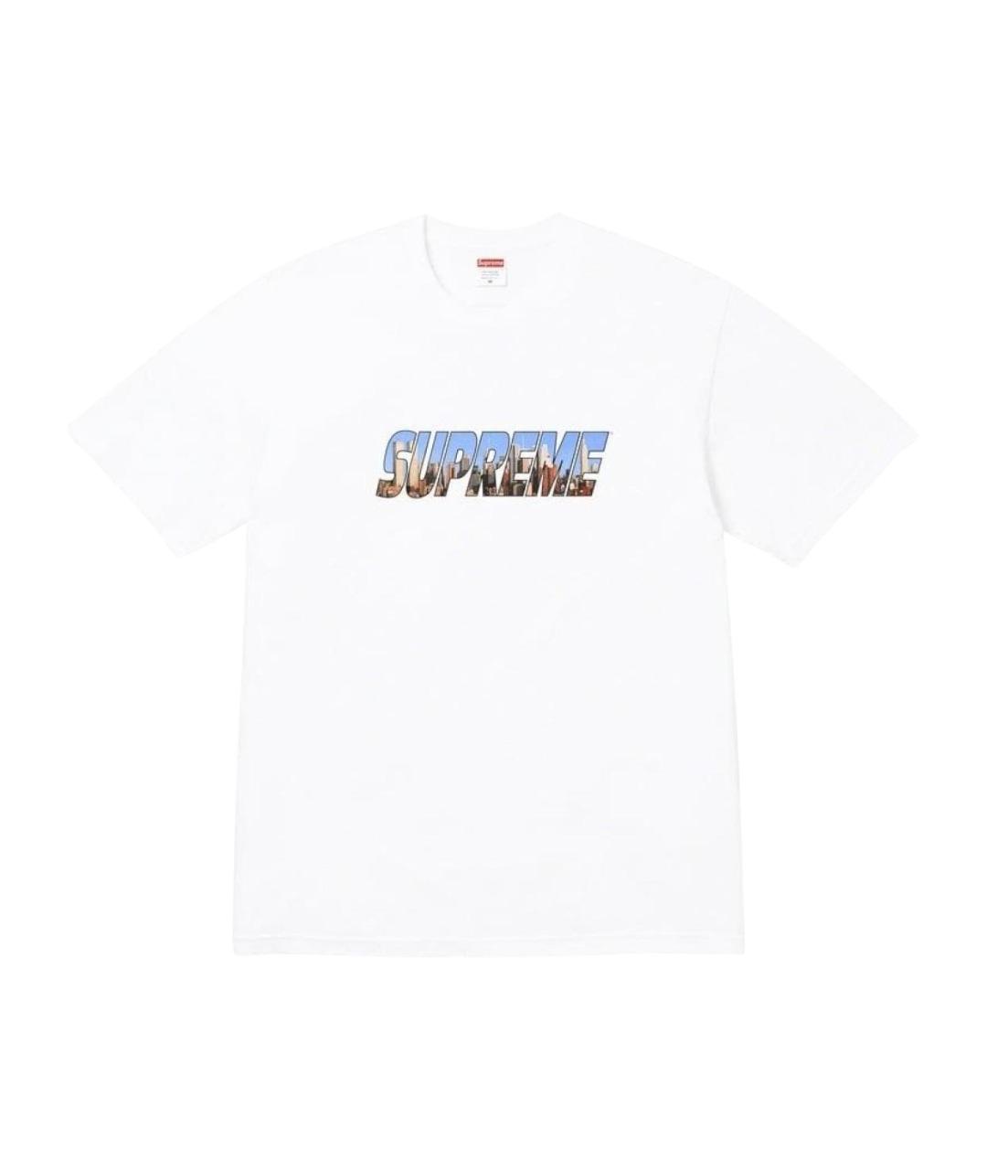 SUPREME Белая хлопковая футболка, фото 1